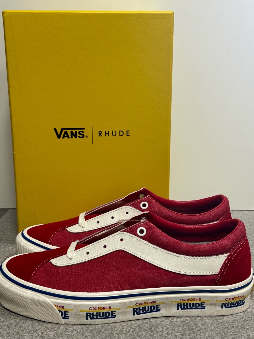 Vans x Rhude Bold Ni Red Collab NEW VN0A3WLPTHE